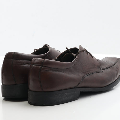 Debenhams Mens Brown Leather Oxford Casual UK 9 EUR 43