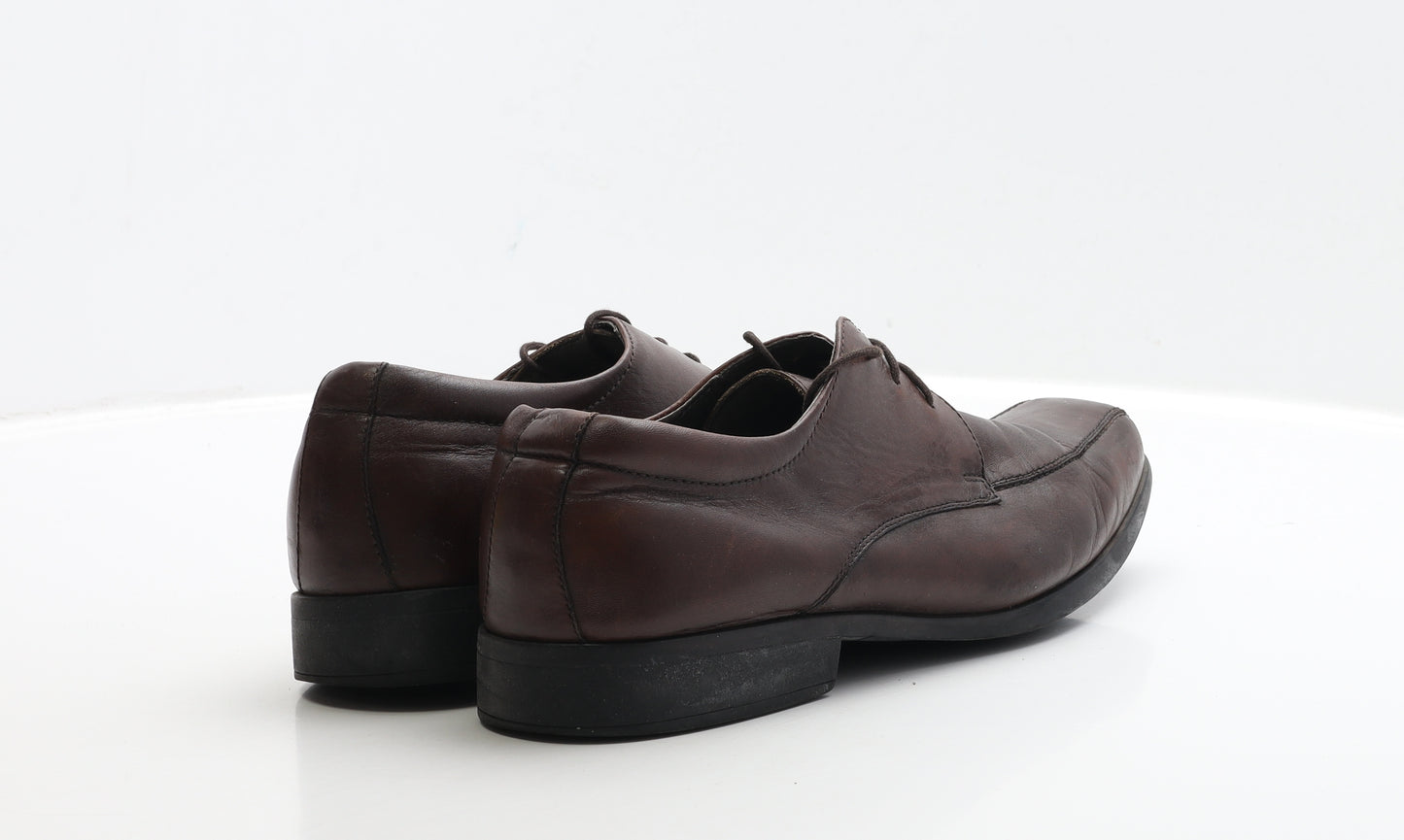 Debenhams Mens Brown Leather Oxford Casual UK 9 EUR 43