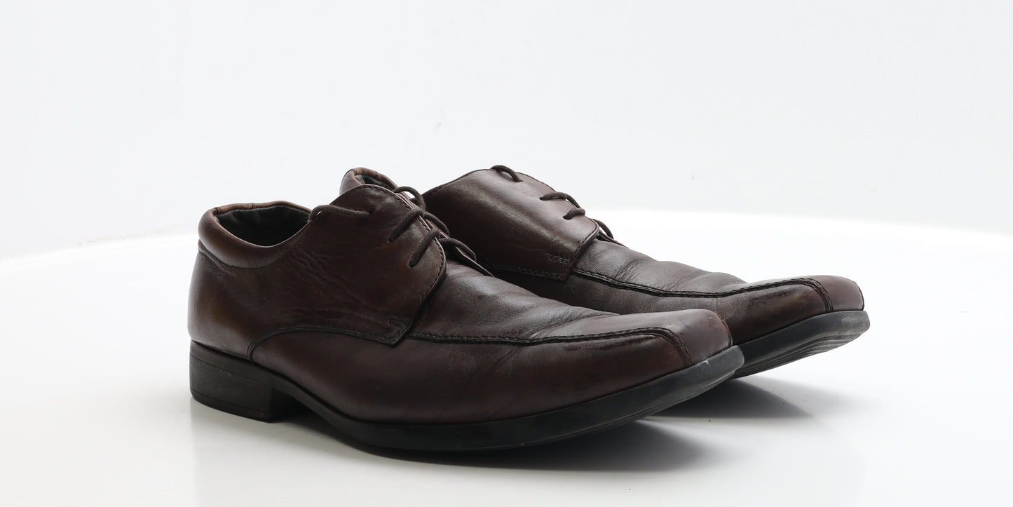 Debenhams Mens Brown Leather Oxford Casual UK 9 EUR 43