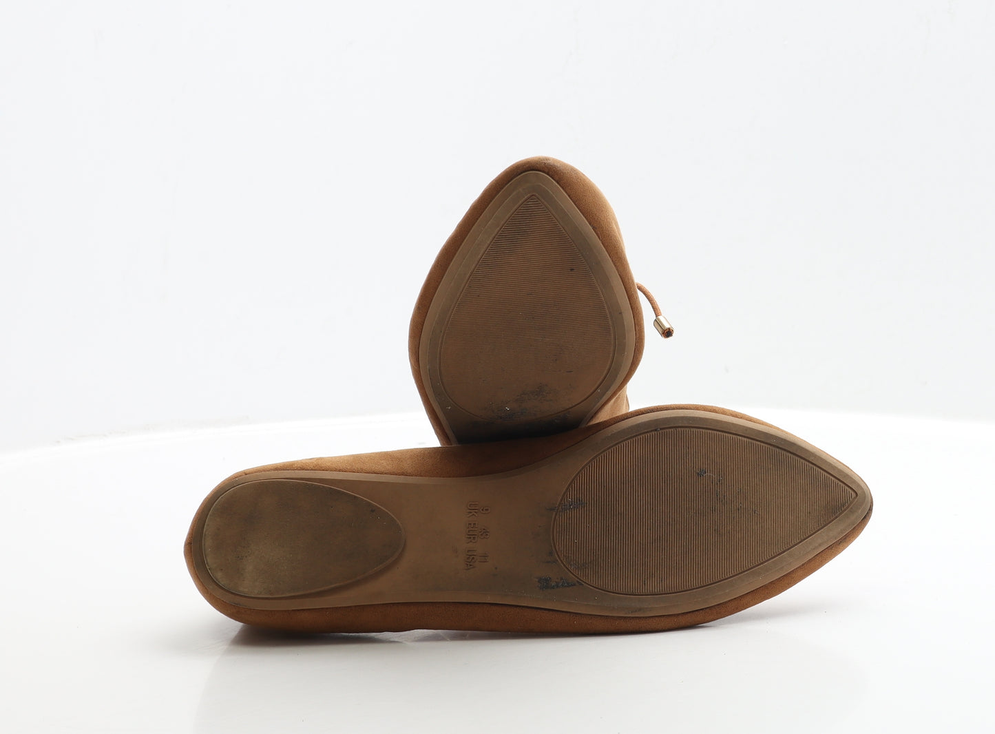 Primark Womens Brown Faux Suede Flat UK 9 EUR 43