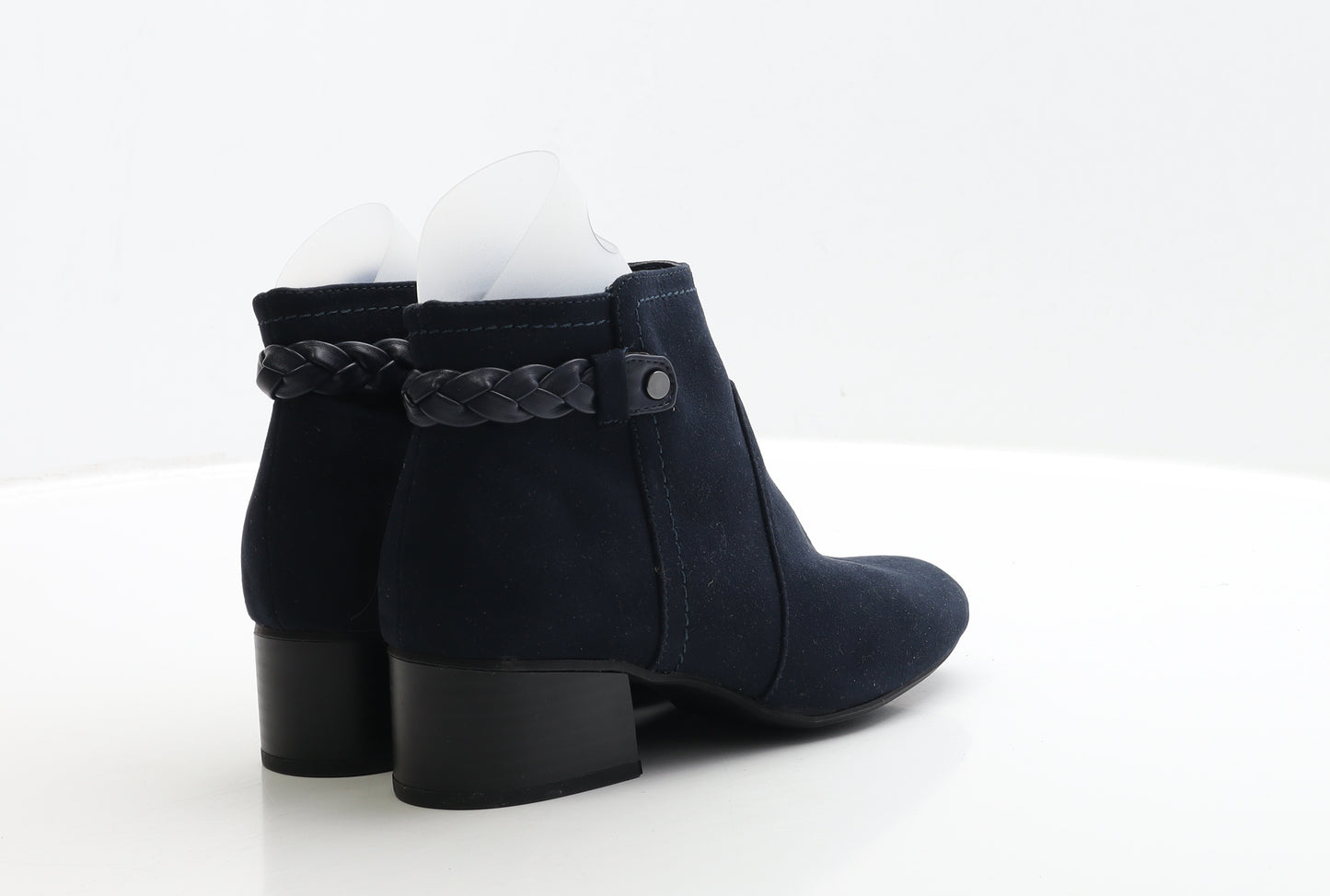 Principles Womens Blue Suede Bootie Boot UK 4 EUR 37 - Wide Fit