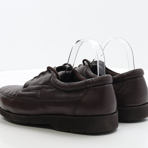 Clifford James Mens Brown Faux Leather Boat Shoe Casual UK 9