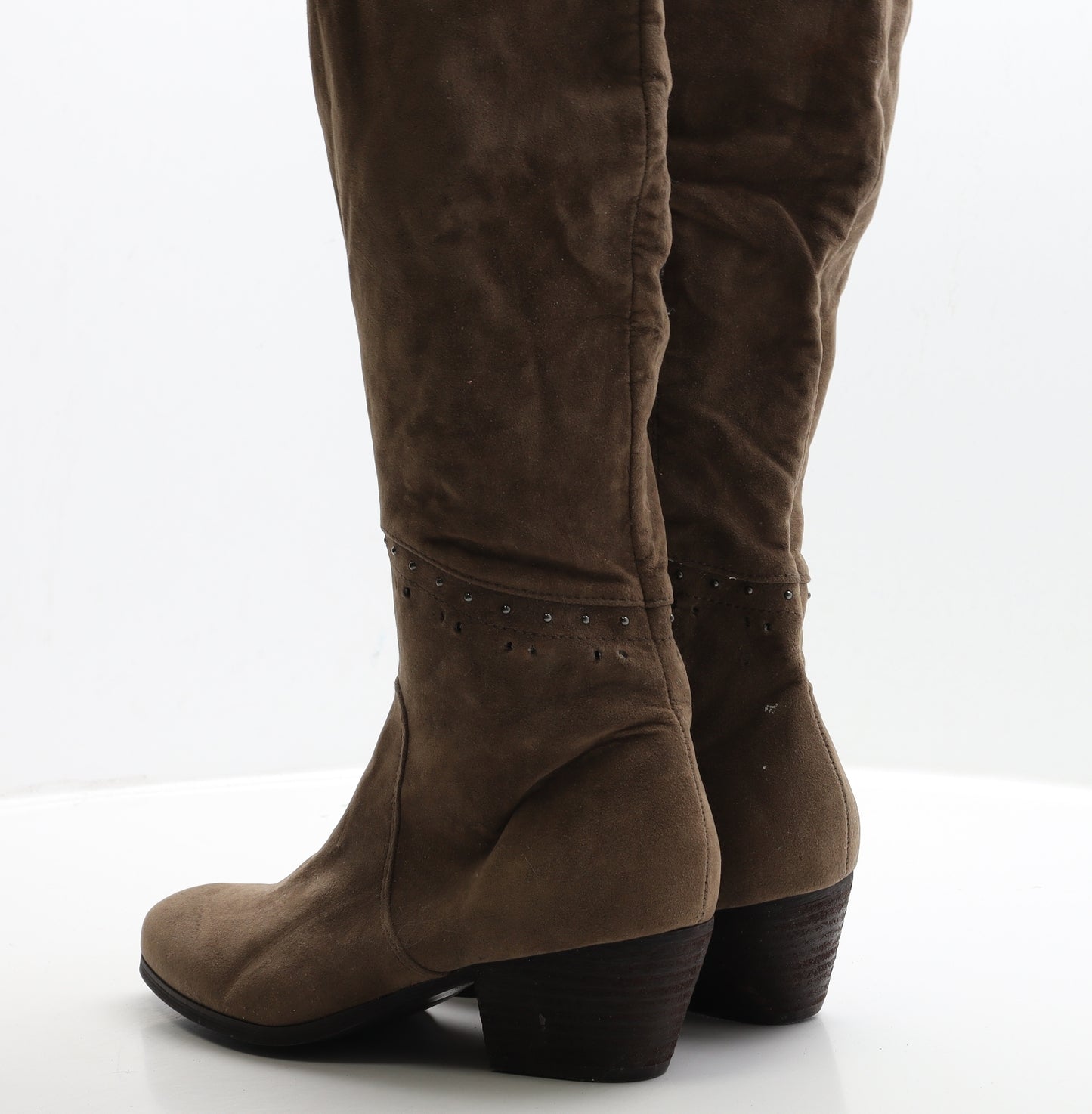 River Island Womens Brown Leather Bootie Boot UK 5