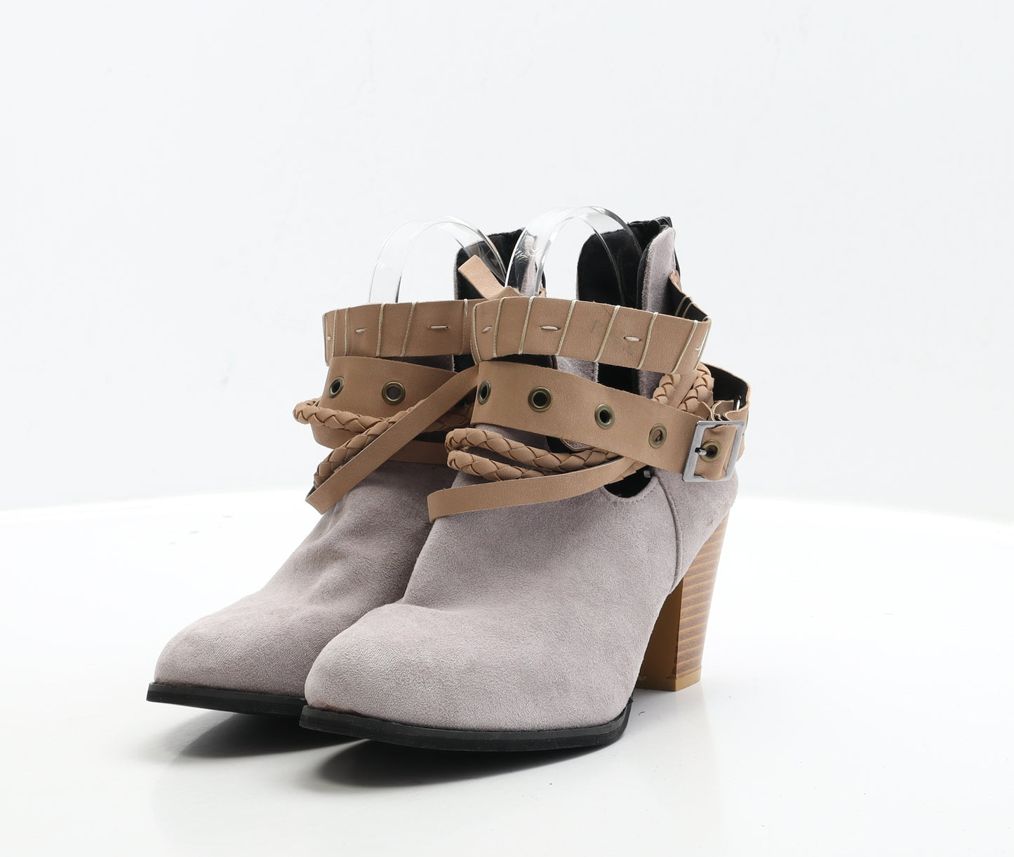 Preworn Womens Purple Faux Suede Bootie Boot UK 5 EUR 38