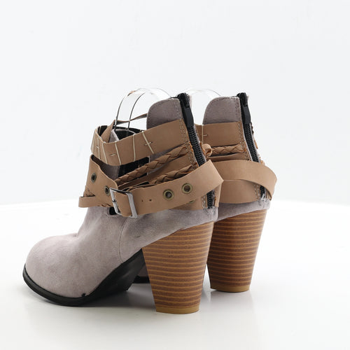 Preworn Womens Purple Faux Suede Bootie Boot UK 5 EUR 38