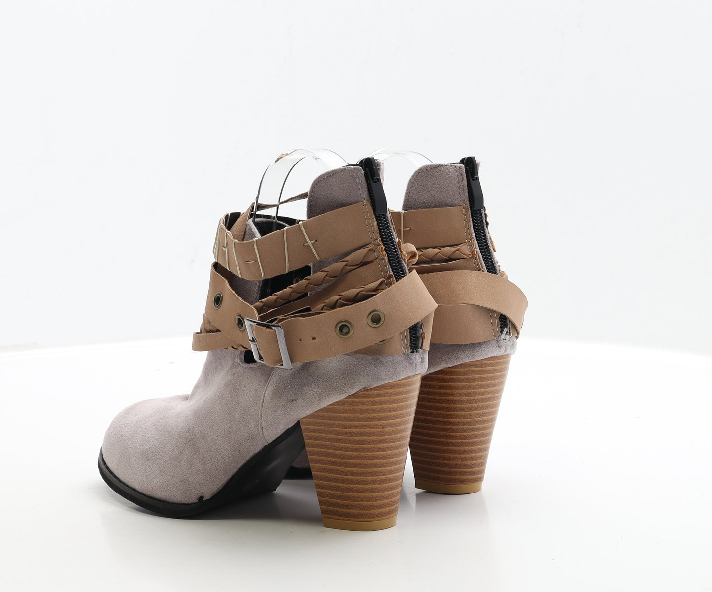 Preworn Womens Purple Faux Suede Bootie Boot UK 5 EUR 38
