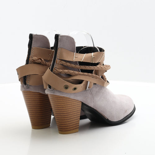 Preworn Womens Purple Faux Suede Bootie Boot UK 5 EUR 38