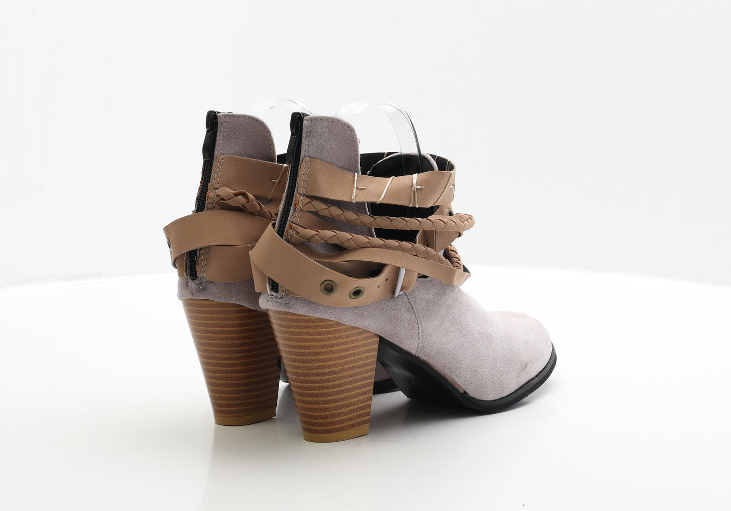 Preworn Womens Purple Faux Suede Bootie Boot UK 5 EUR 38