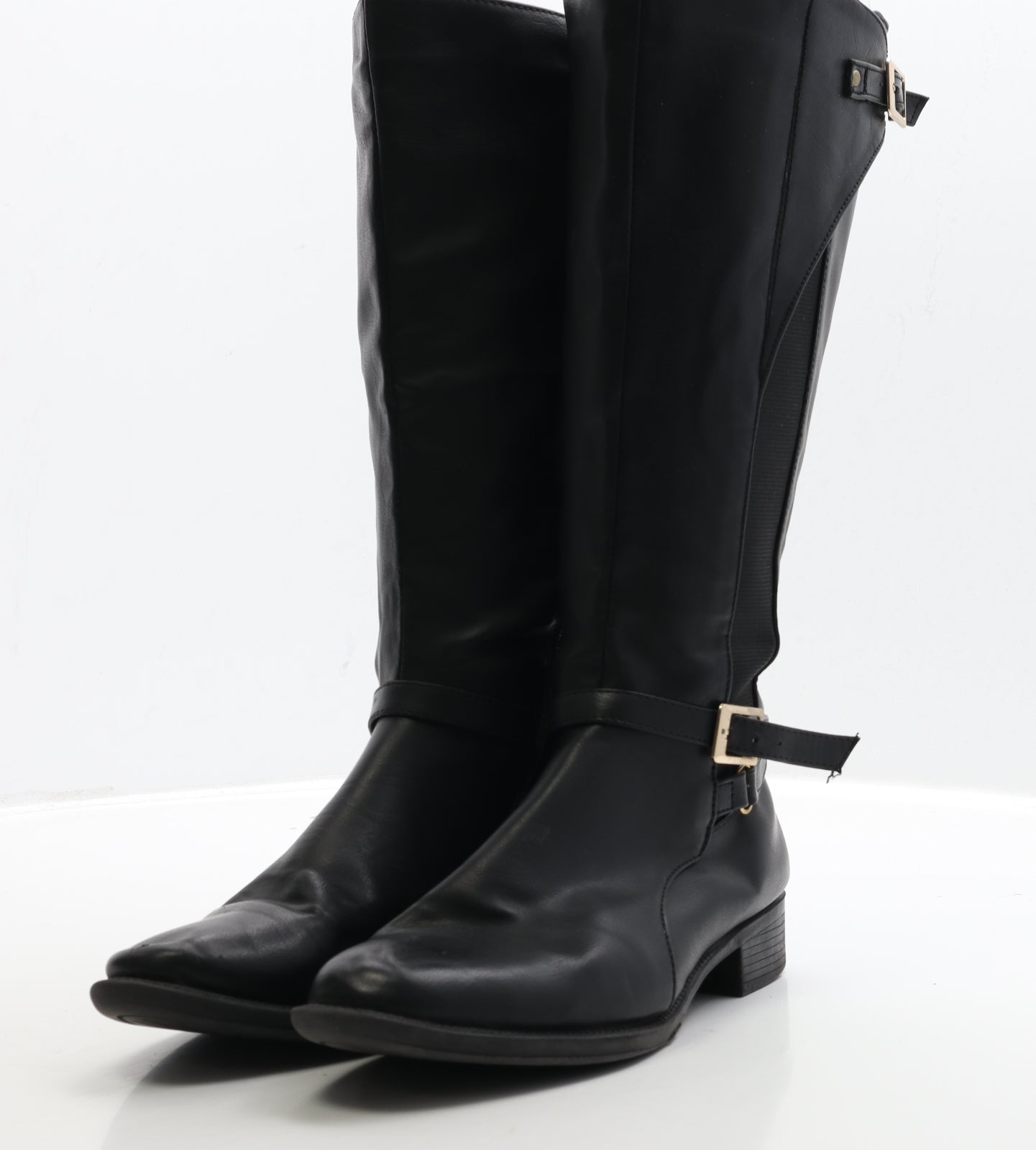 Carrou Womens Black Leather Biker Boot UK 4 EUR 37