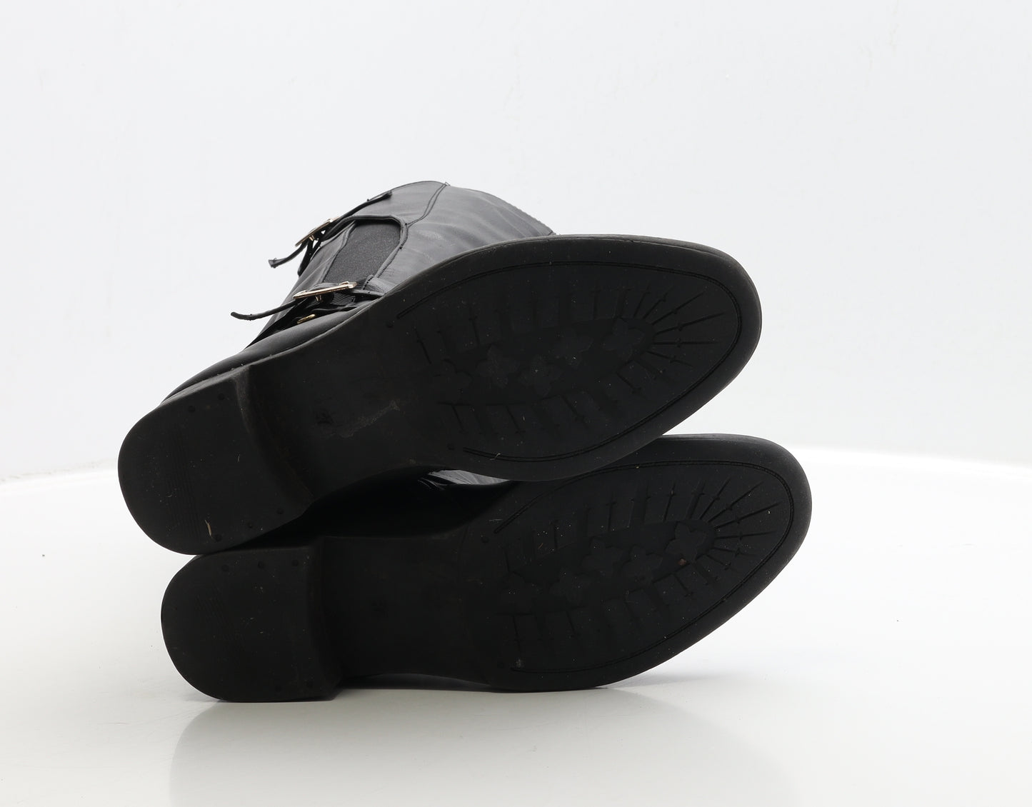 Carrou Womens Black Leather Biker Boot UK 4 EUR 37