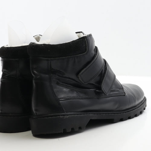 Chums Mens Black Faux Leather Bootie Boot UK 8 EUR 42