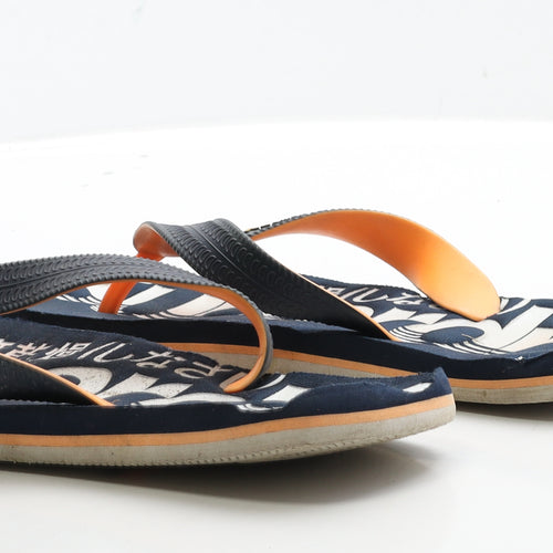 Superdry Mens Blue Rubber Thong Sandal UK 9
