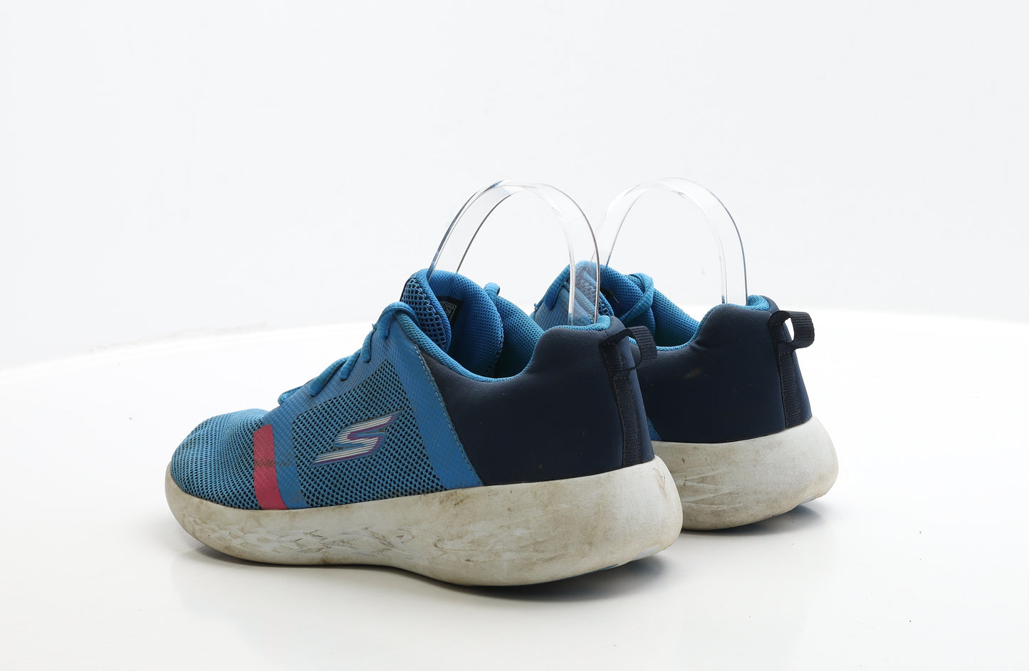 Skechers Womens Blue Polyester Trainer UK 6 EUR 39