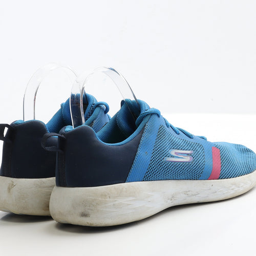 Skechers Womens Blue Polyester Trainer UK 6 EUR 39