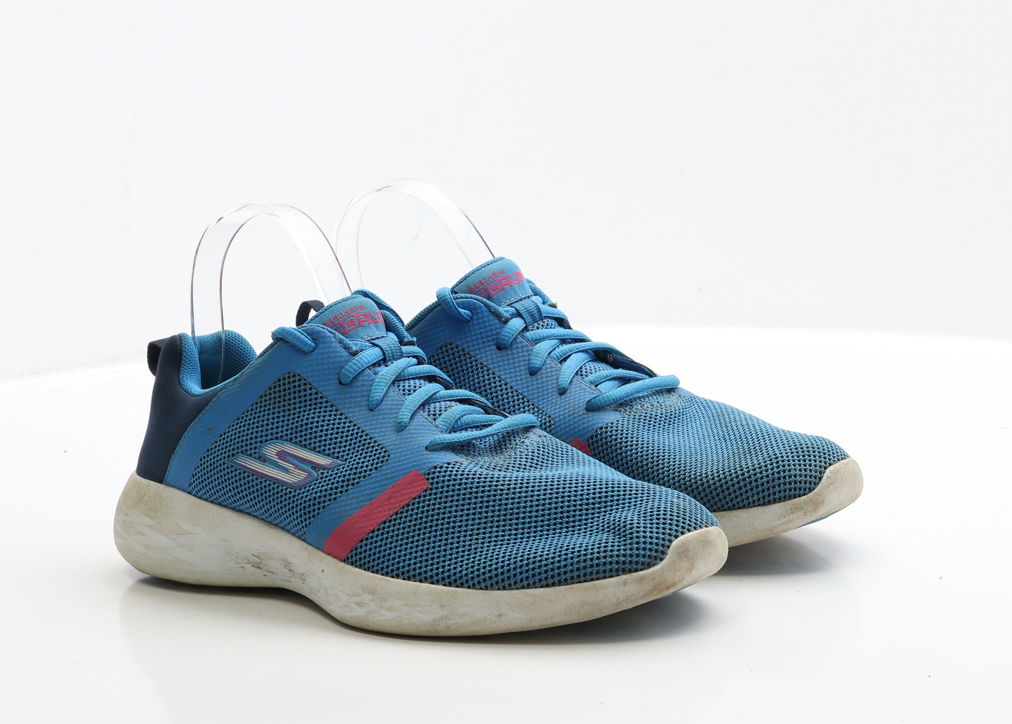Skechers Womens Blue Polyester Trainer UK 6 EUR 39
