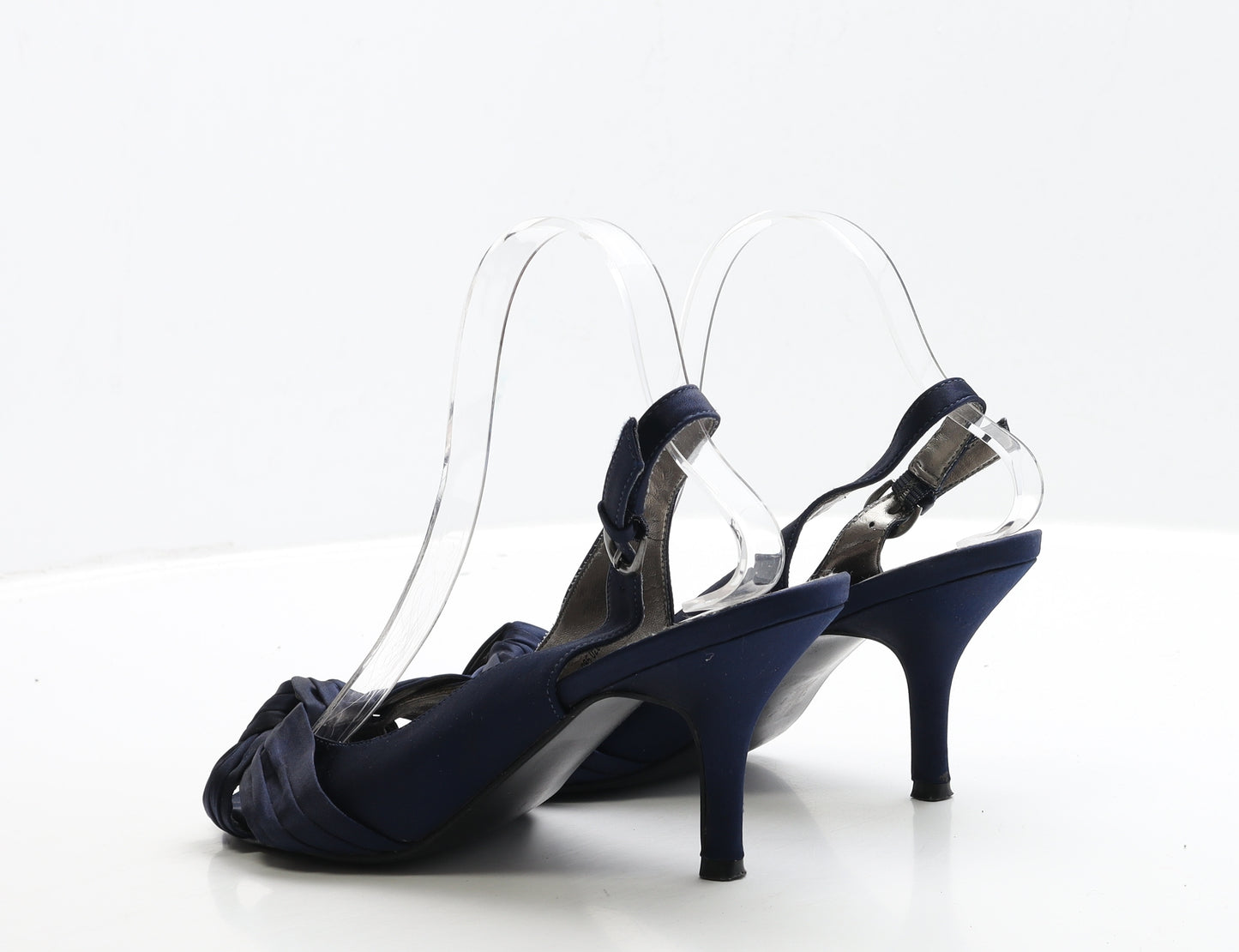 Dorothy Perkins Womens Blue Faux Silk Slingback Heel UK 6