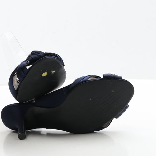 Dorothy Perkins Womens Blue Faux Silk Slingback Heel UK 6