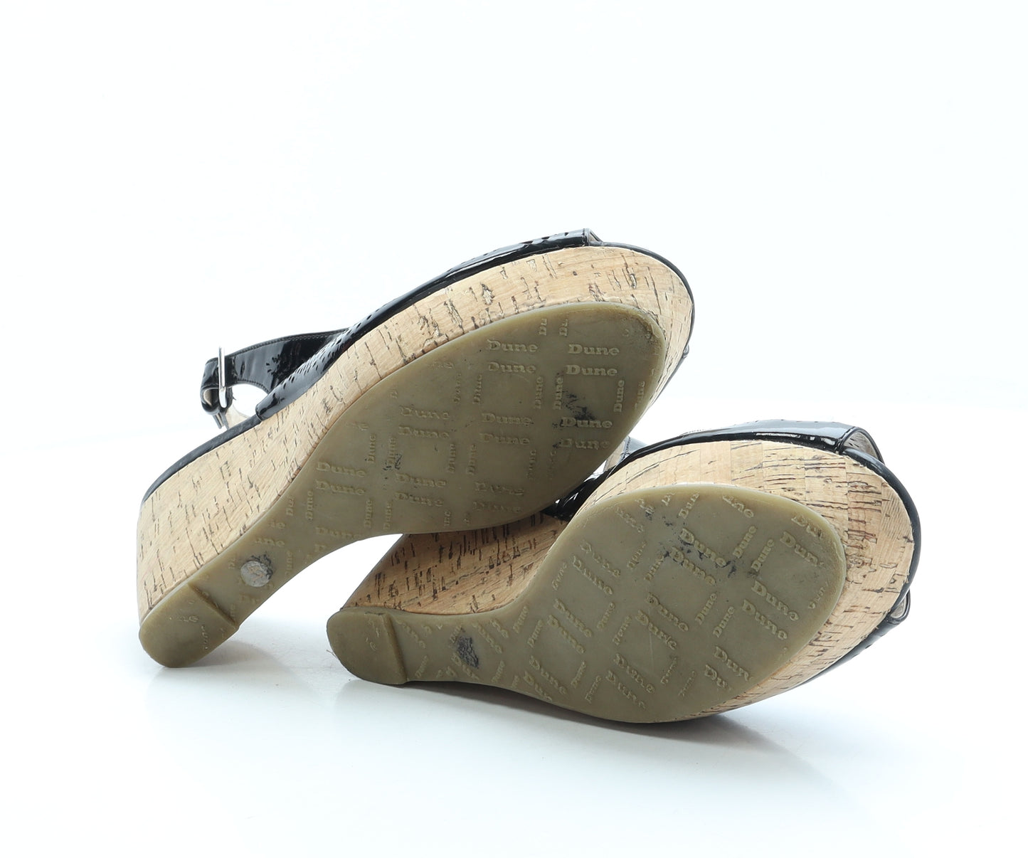 Dune Womens Black Geometric Polyester Espadrille Heel UK 7 EUR 40