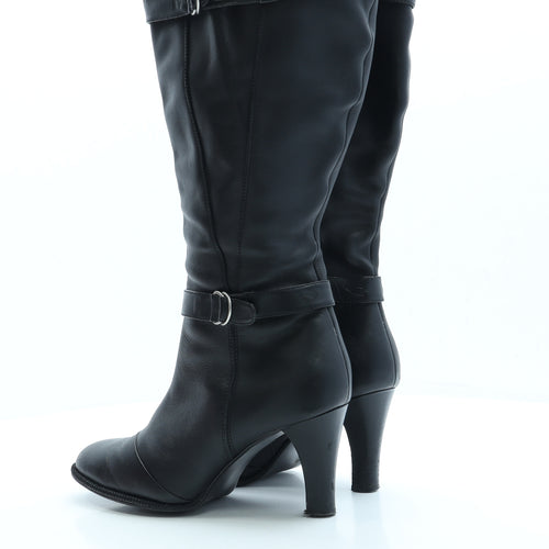 VivaLaDiva Womens Black Faux Leather Sock Boot UK 5