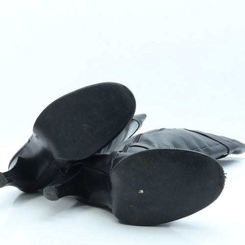 VivaLaDiva Womens Black Faux Leather Sock Boot UK 5