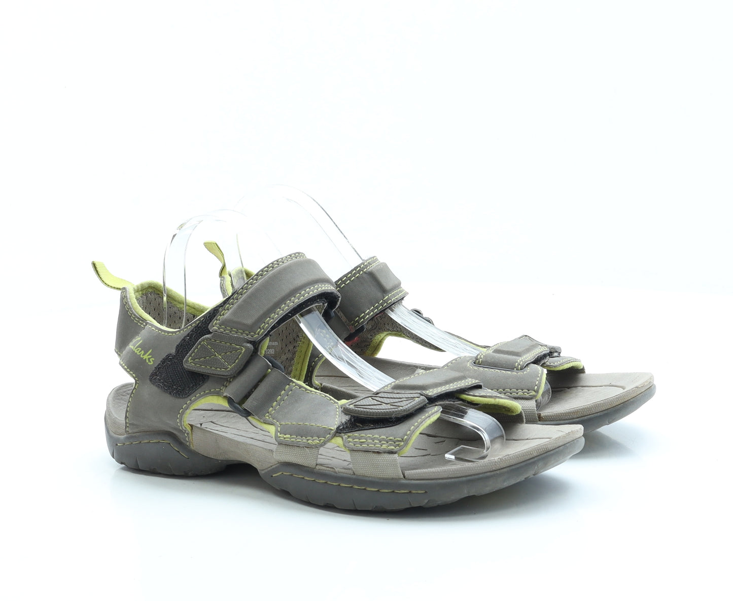 Clarks Mens Grey Polyester Slip On Sandal UK 7