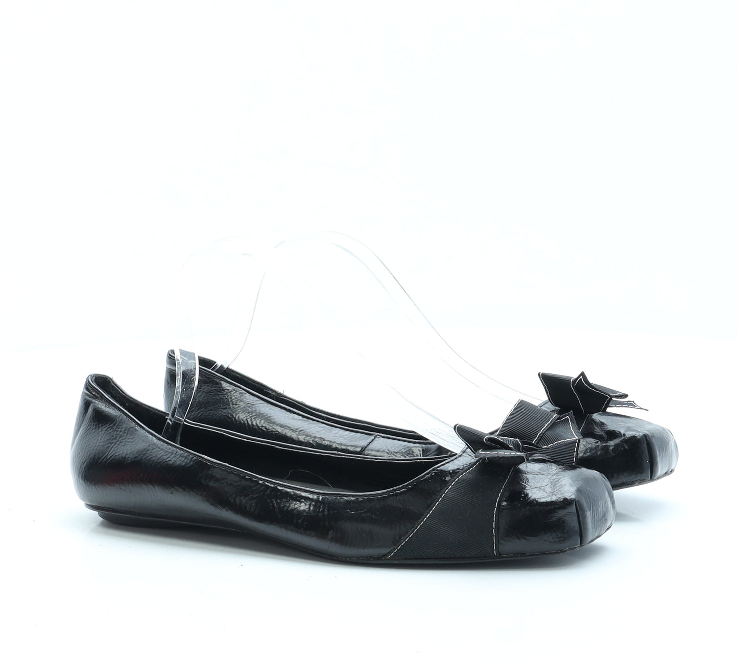 New Look Womens Black Polyester Ballet Flat UK 7 EUR 40