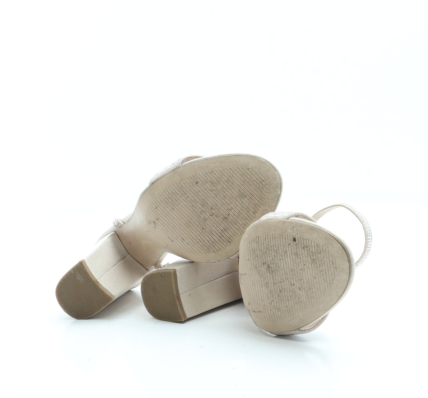 New Look Womens Beige Polyester Strappy Heel UK 7 EUR 40