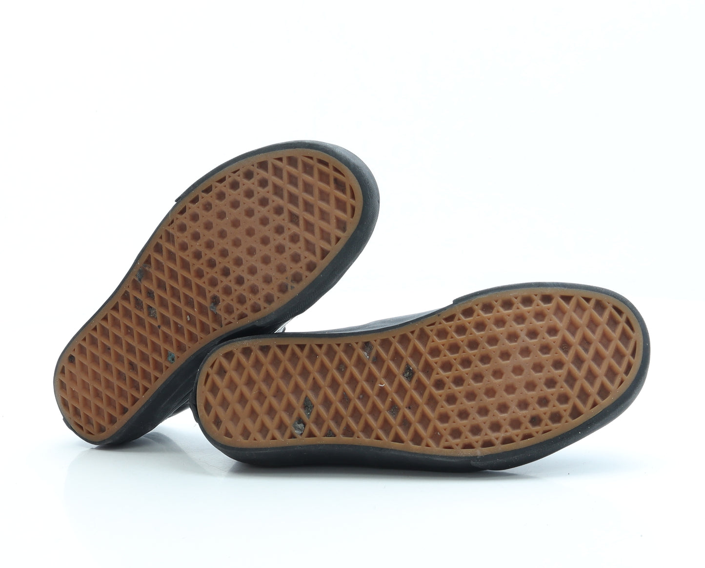 VANS Womens Black Faux Leather Trainer UK 5