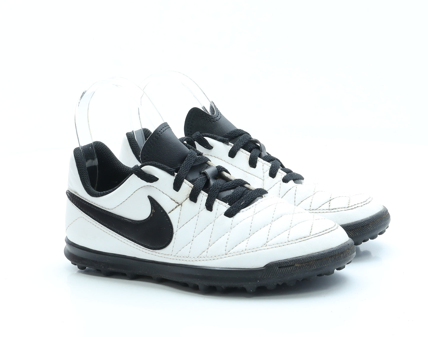 Nike Boys White Faux Leather Trainer UK 3