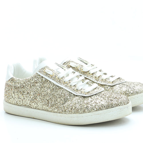 NEXT Womens Gold Polyester Trainer UK 6 EUR 39