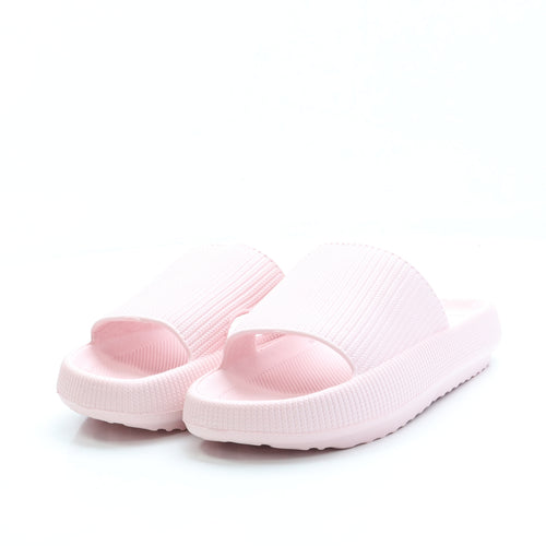 Preworn Womens Pink Rubber Slider Sandal UK 3 - 3-4