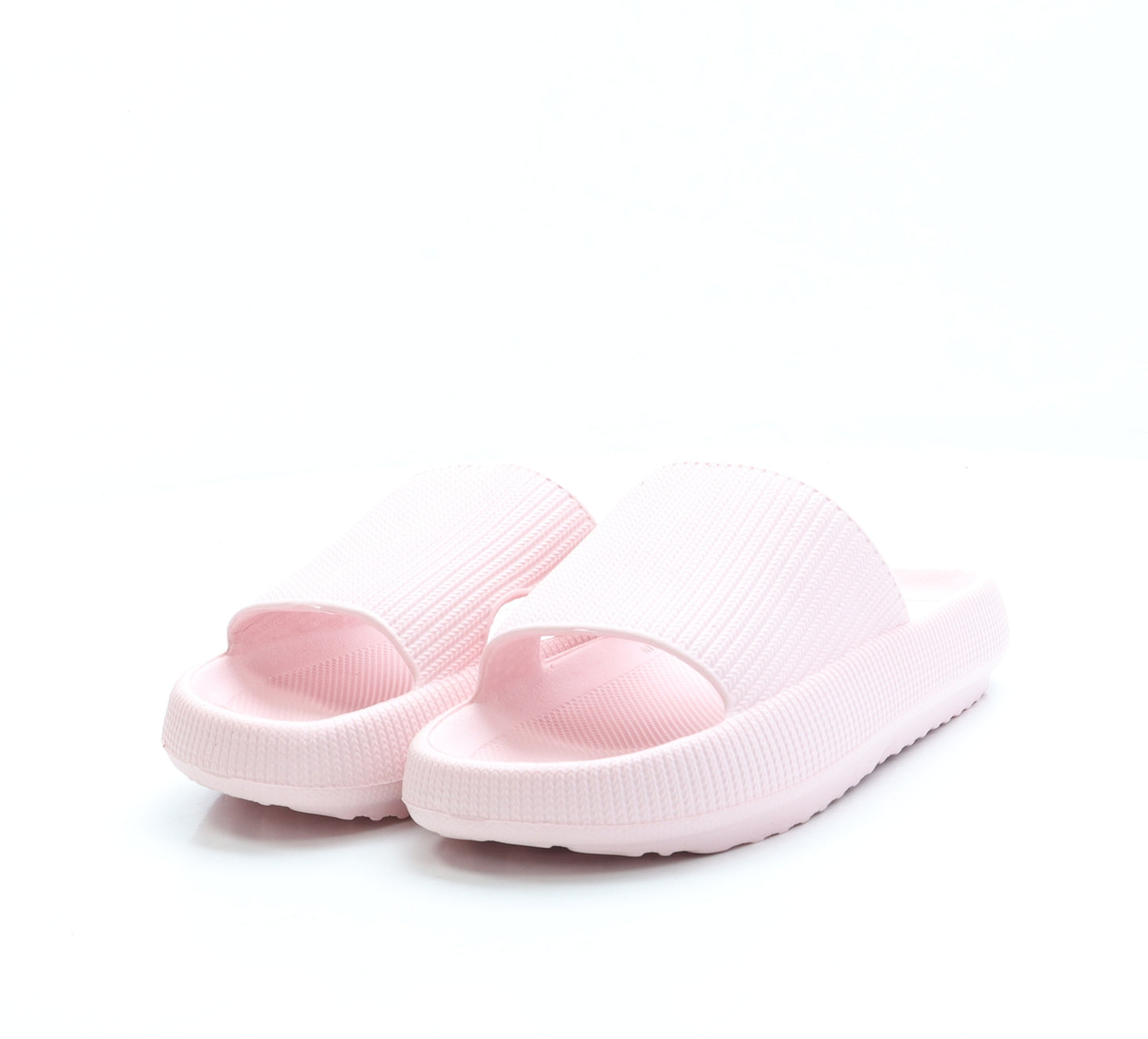 Preworn Womens Pink Rubber Slider Sandal UK 3 - 3-4