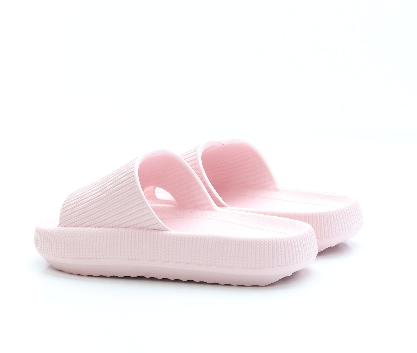 Preworn Womens Pink Rubber Slider Sandal UK 3 - 3-4