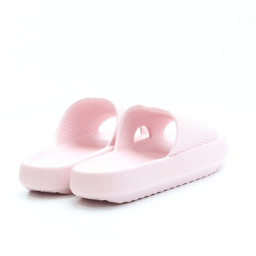 Preworn Womens Pink Rubber Slider Sandal UK 3 - 3-4