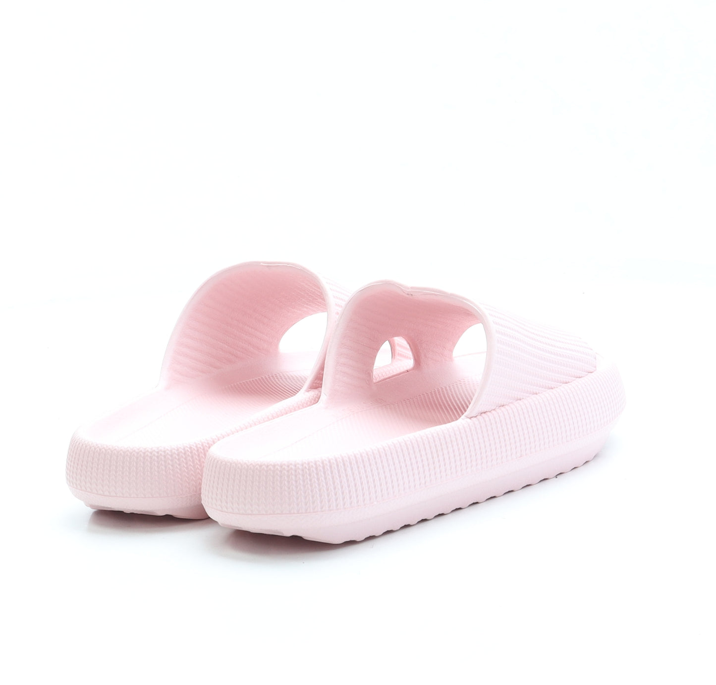 Preworn Womens Pink Rubber Slider Sandal UK 3 - 3-4