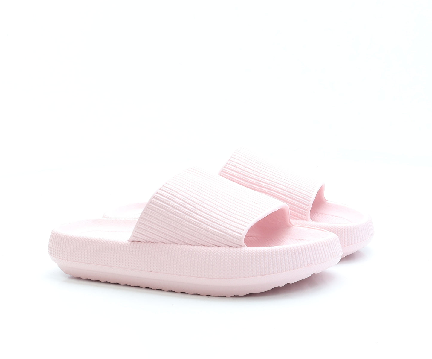 Preworn Womens Pink Rubber Slider Sandal UK 3 - 3-4