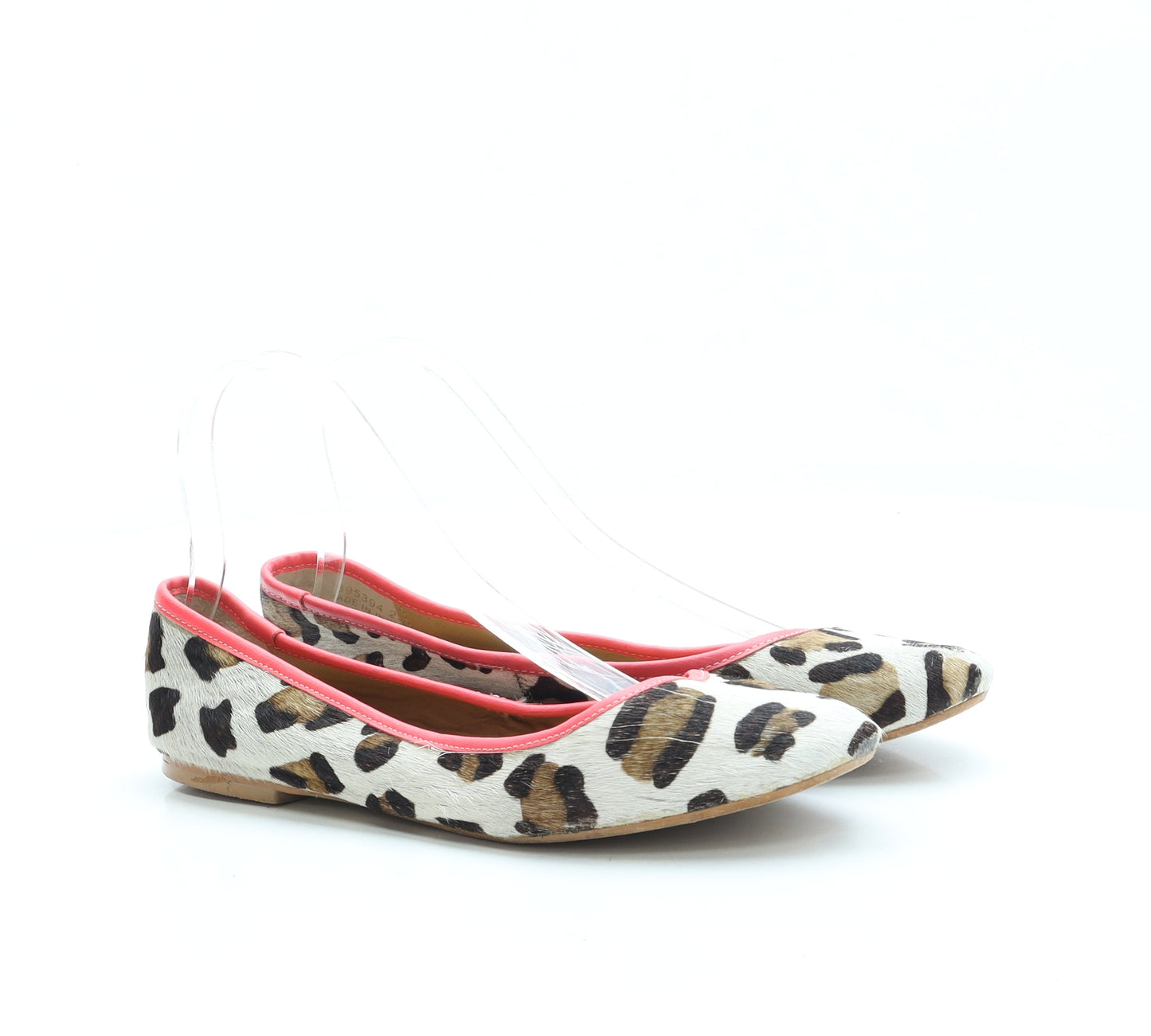 Accessorize Womens Ivory Animal Print Faux Fur Ballet Flat UK 6 EUR 39