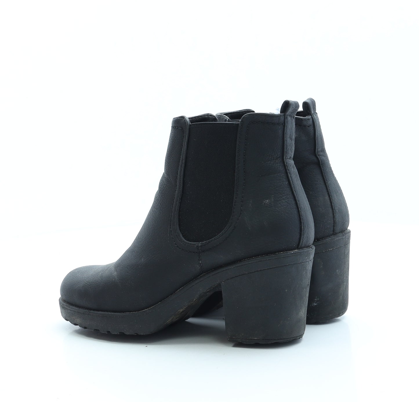 Boohoo Womens Black Leather Bootie Boot UK 5 EUR 38
