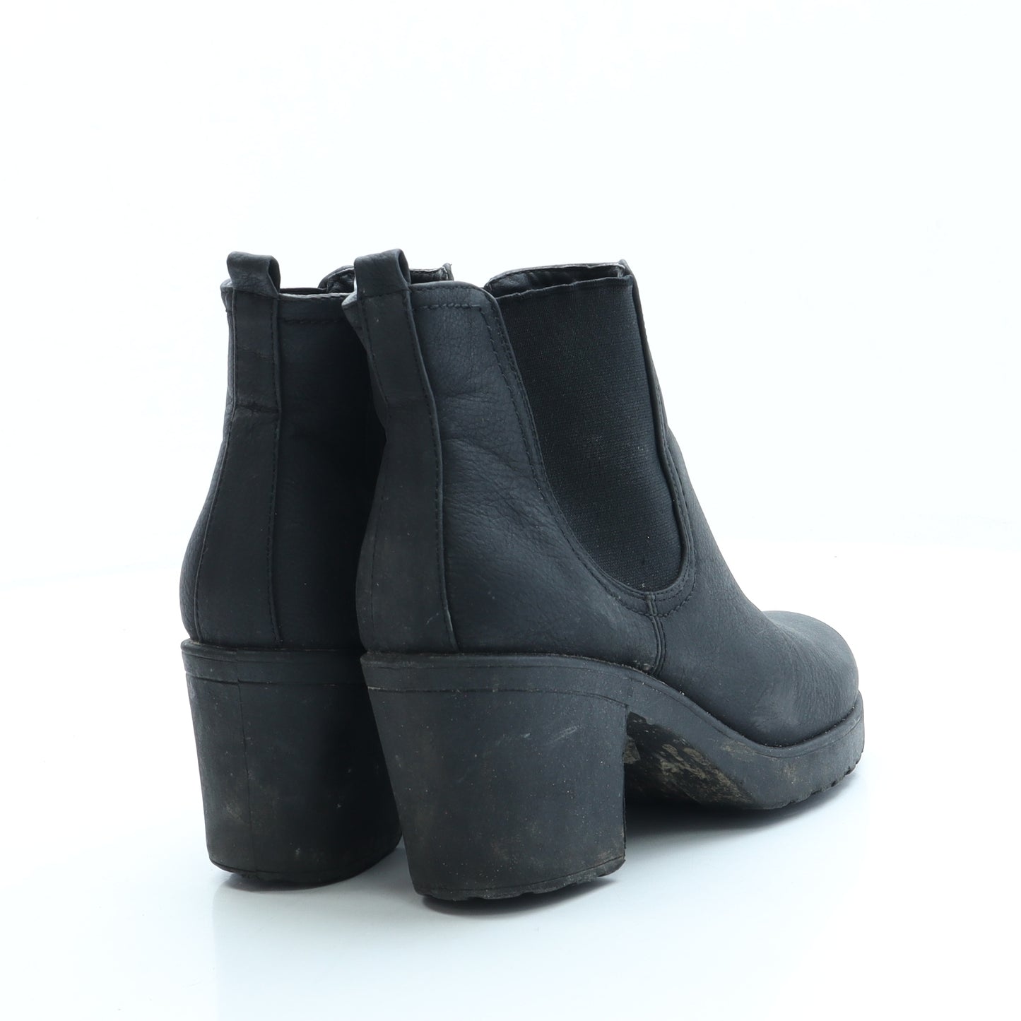 Boohoo Womens Black Leather Bootie Boot UK 5 EUR 38
