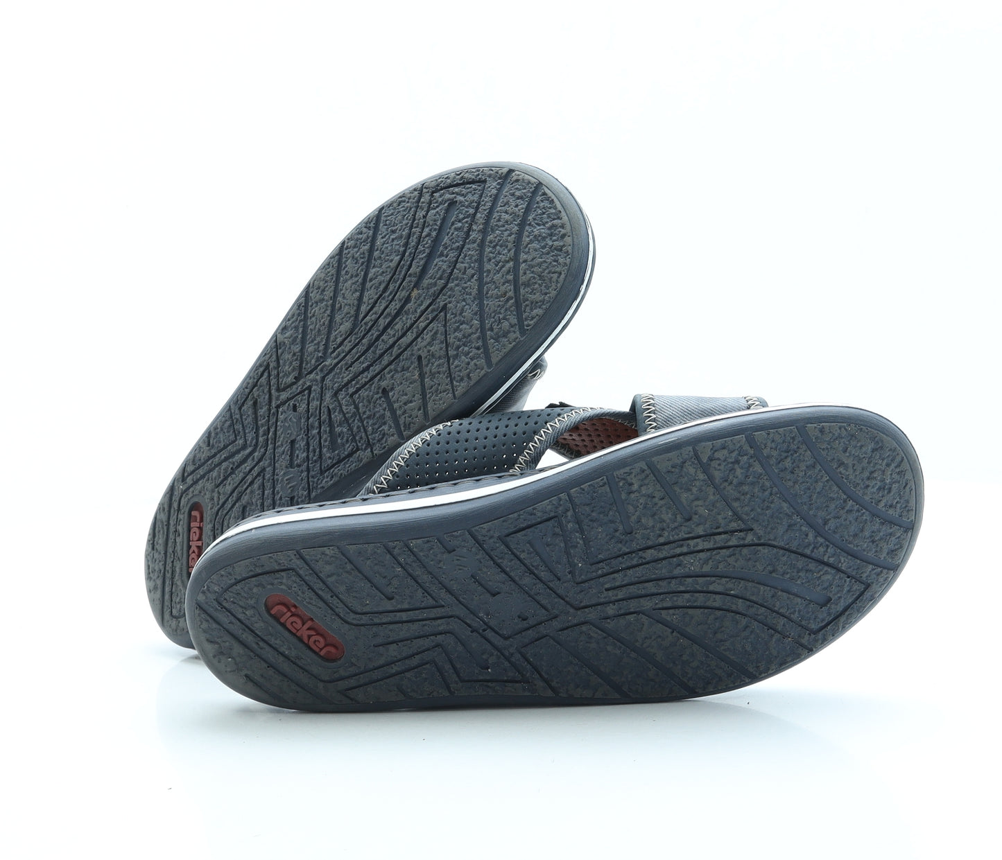 Rieker Mens Blue Polyester Slip On Sandal UK 10.5