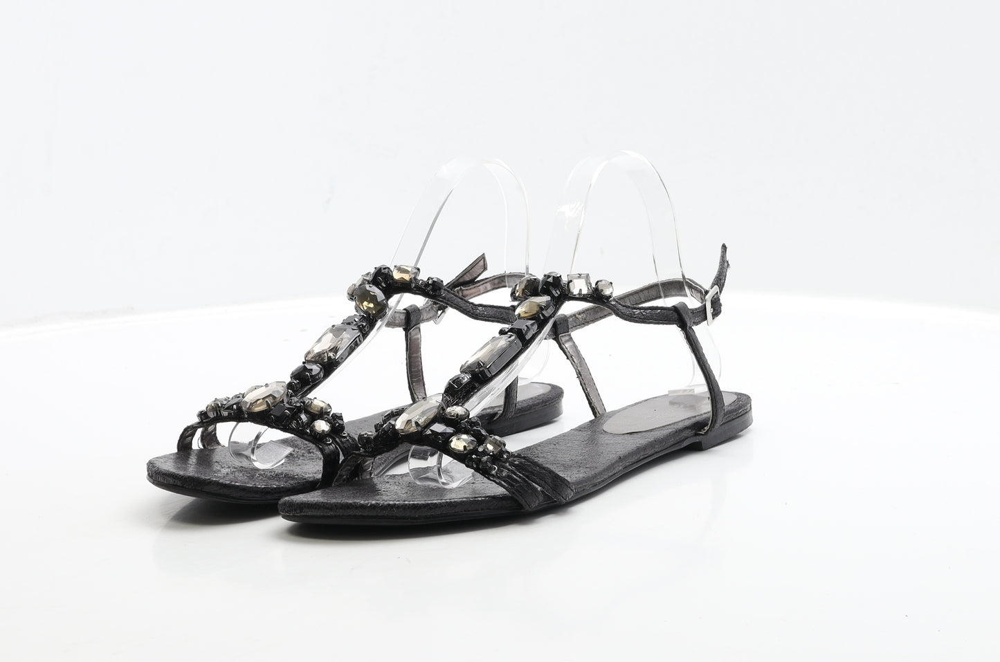 NEXT Womens Black Polyester Slingback Sandal UK 7 41