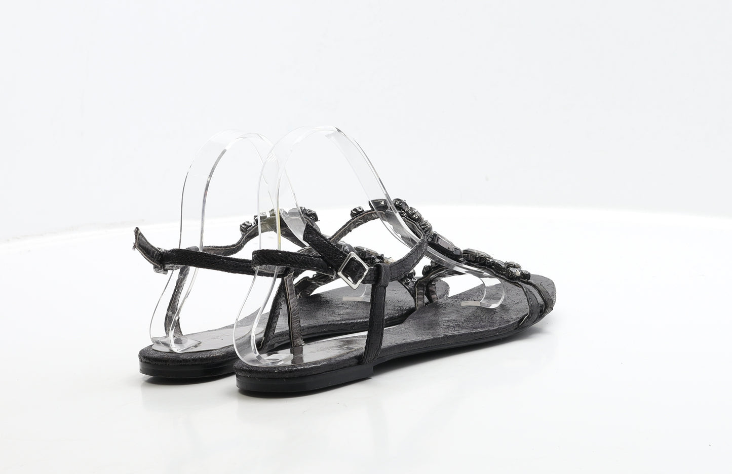 NEXT Womens Black Polyester Slingback Sandal UK 7 41