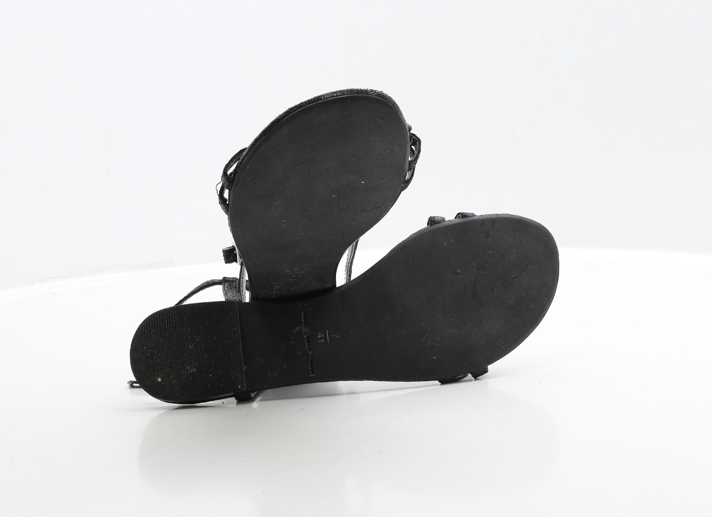 NEXT Womens Black Polyester Slingback Sandal UK 7 41