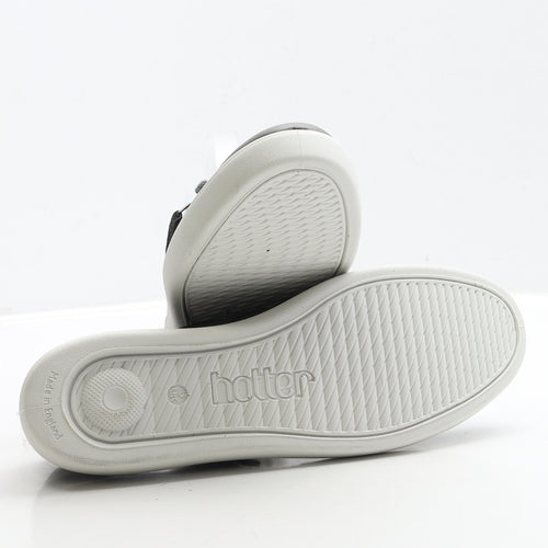 Hotter Womens Grey Leather Trainer UK 5