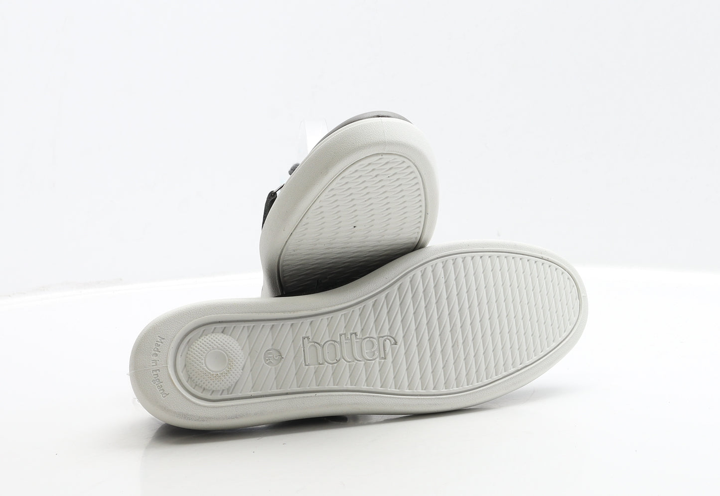 Hotter Womens Grey Leather Trainer UK 5