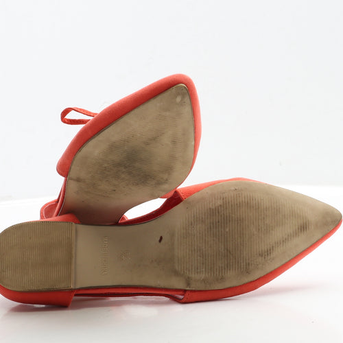 George Womens Orange Faux Suede Flat UK 6 39
