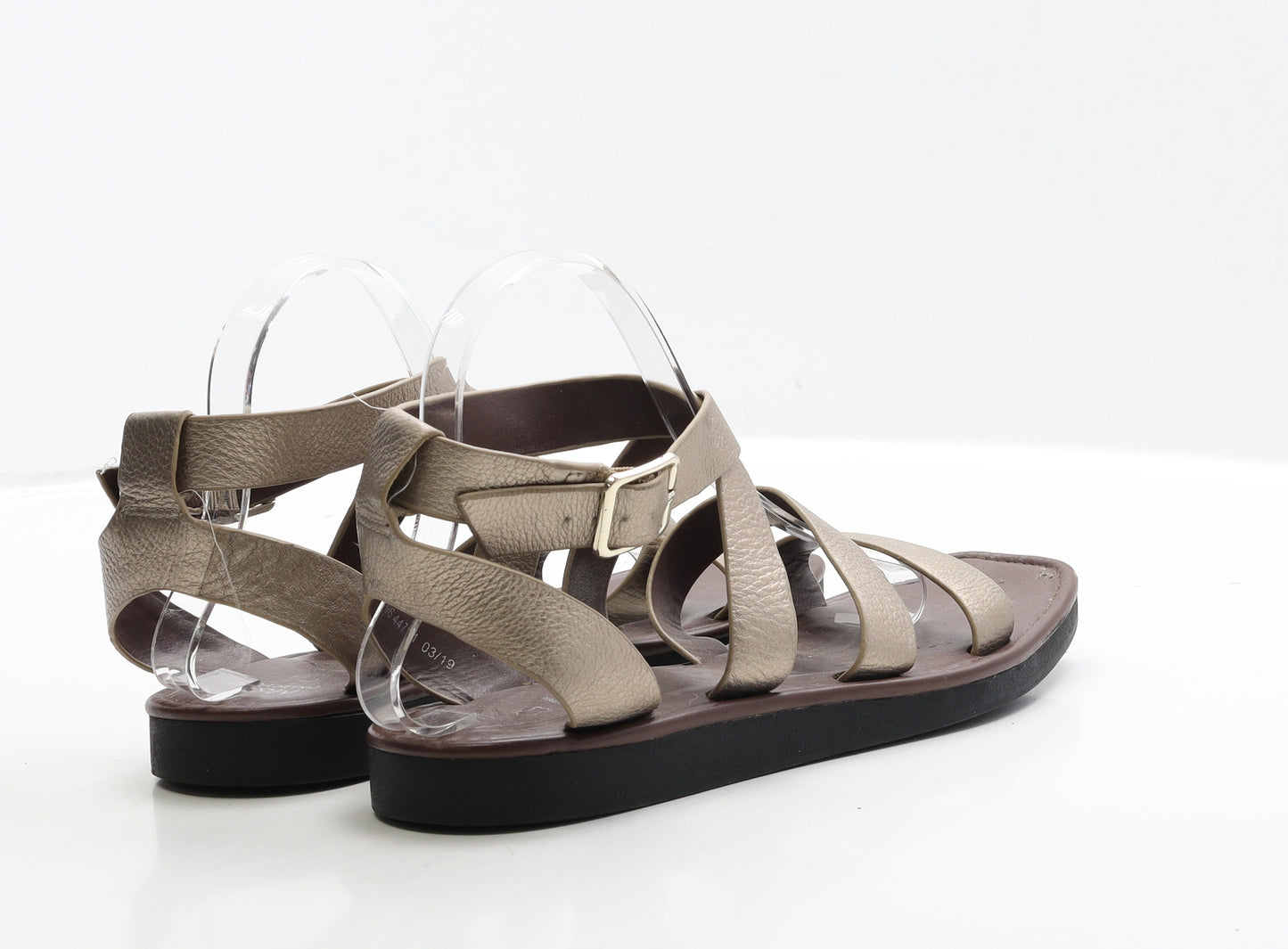 Marks and Spencer Womens Gold Leather Slingback Sandal UK 7