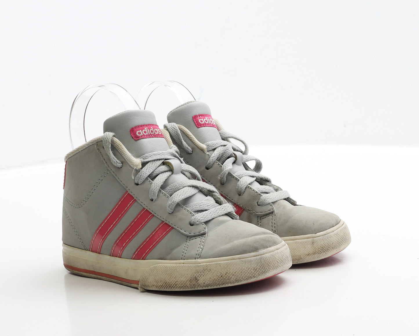 adidas Girls Grey Polyester Trainer UK 13