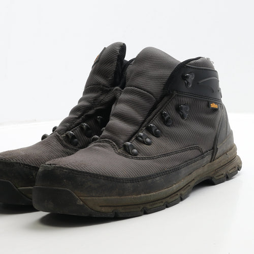 Site Mens Black Polyester Combat Boot UK 8 42