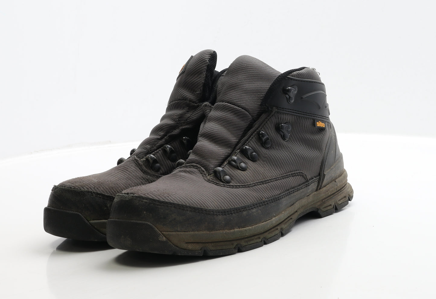 Site Mens Black Polyester Combat Boot UK 8 42